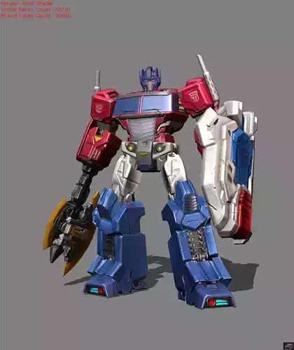 Johnson Optimus Prime Skin Low-poly 3D model Johnson Optimus Prime Skin Low-poly 3D model
