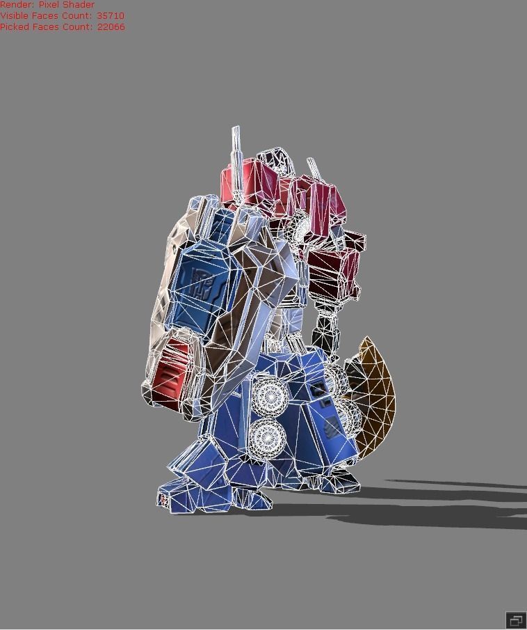 Johnson Optimus Prime Skin Low-poly 3D model_6