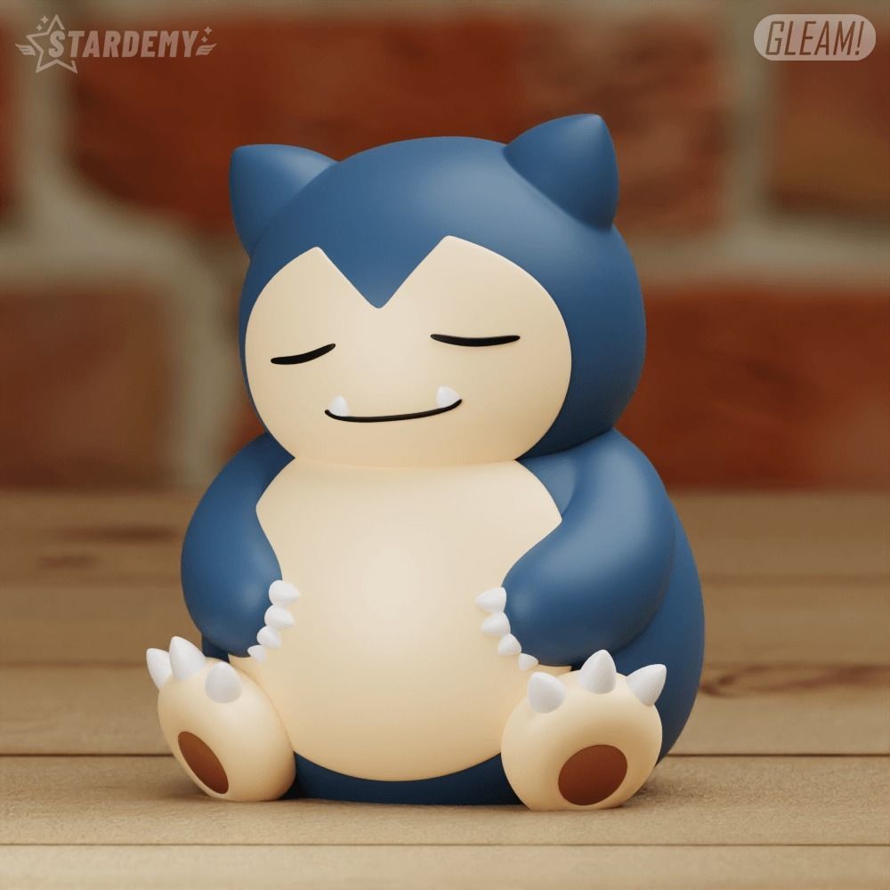 Snorlax Chibi Cute 2 models Pokemon Sleep 3D print model_3