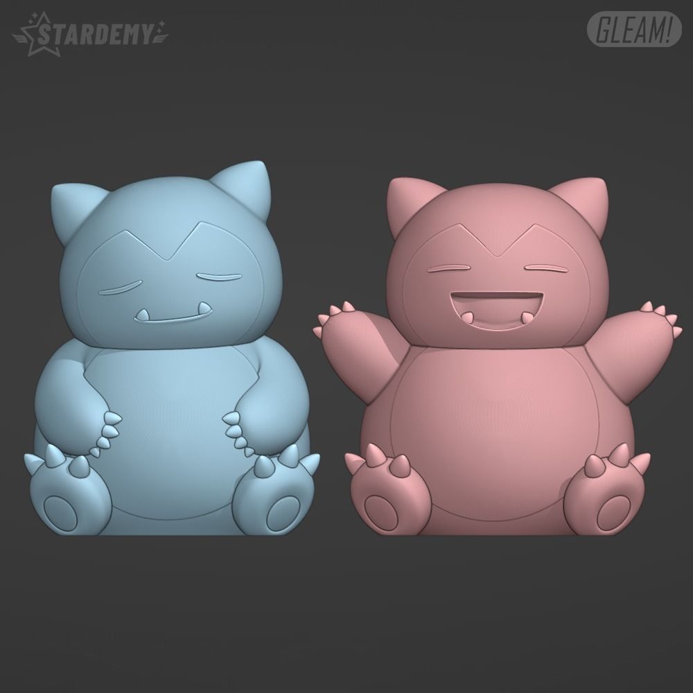 Snorlax Chibi Cute 2 models Pokemon Sleep 3D print model_1