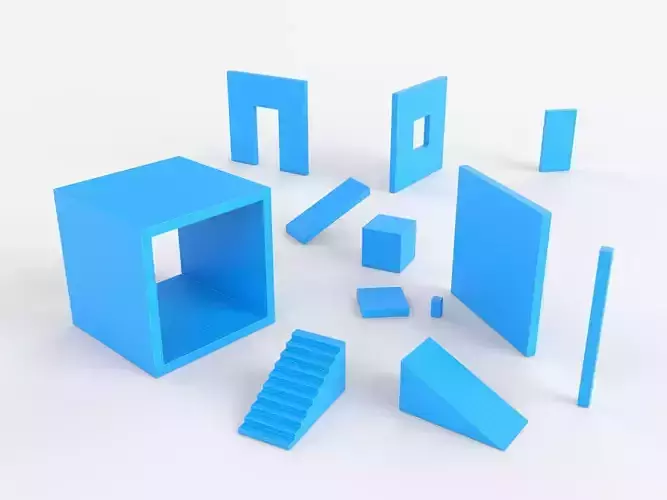 Pack011 Game Level Objects Low-poly 3D model