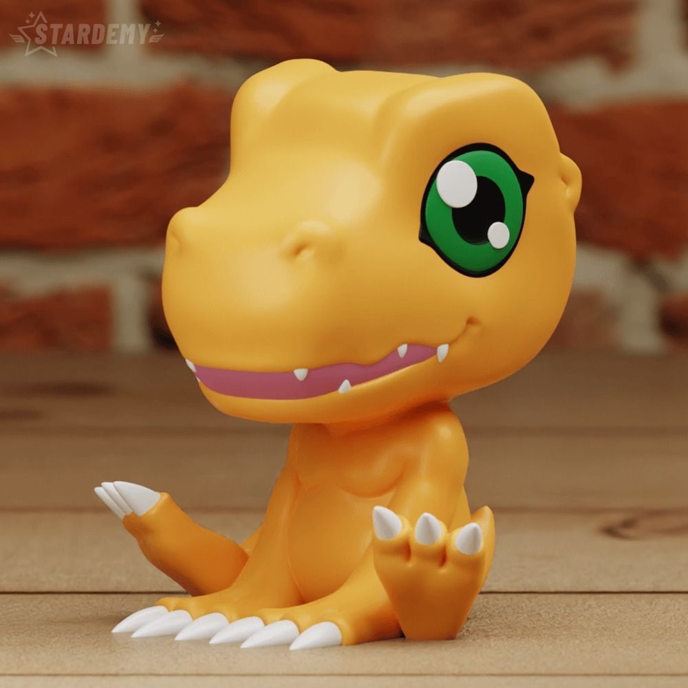 Agumon Chibi Cute 2 models Digimon Adventure 3D print model_3