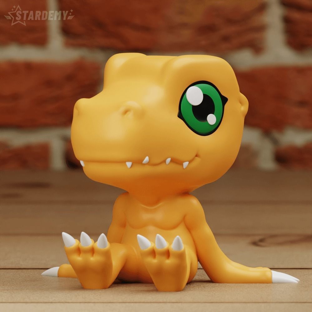 Agumon Chibi Cute 2 models Digimon Adventure 3D print model_8