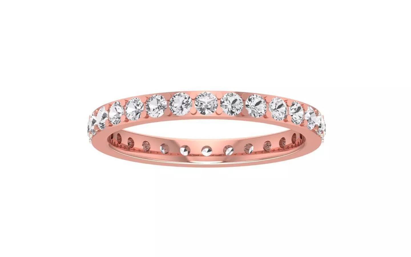 Round Diamond Full Eternity Wedding Band 3dm STL OBJ FBX Render  3D print model_0