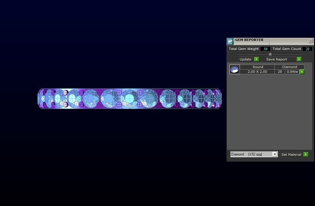 Round Diamond Full Eternity Wedding Band 3dm STL OBJ FBX Render  3D print model_3