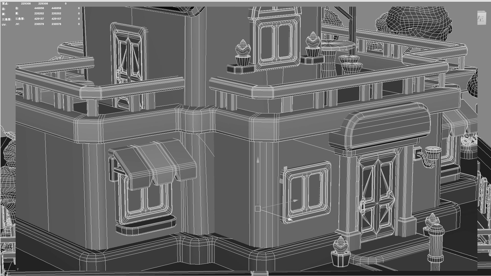 cartoon villa cottage country house Low-poly 3D model_6