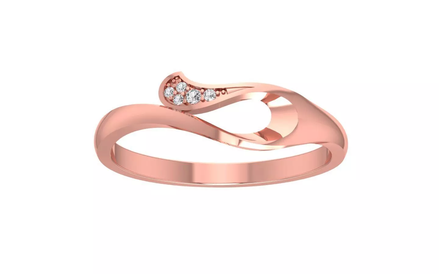 Unique Design Women Wedding Band 3dm STL OBJ FBX Render Details 3D print model
