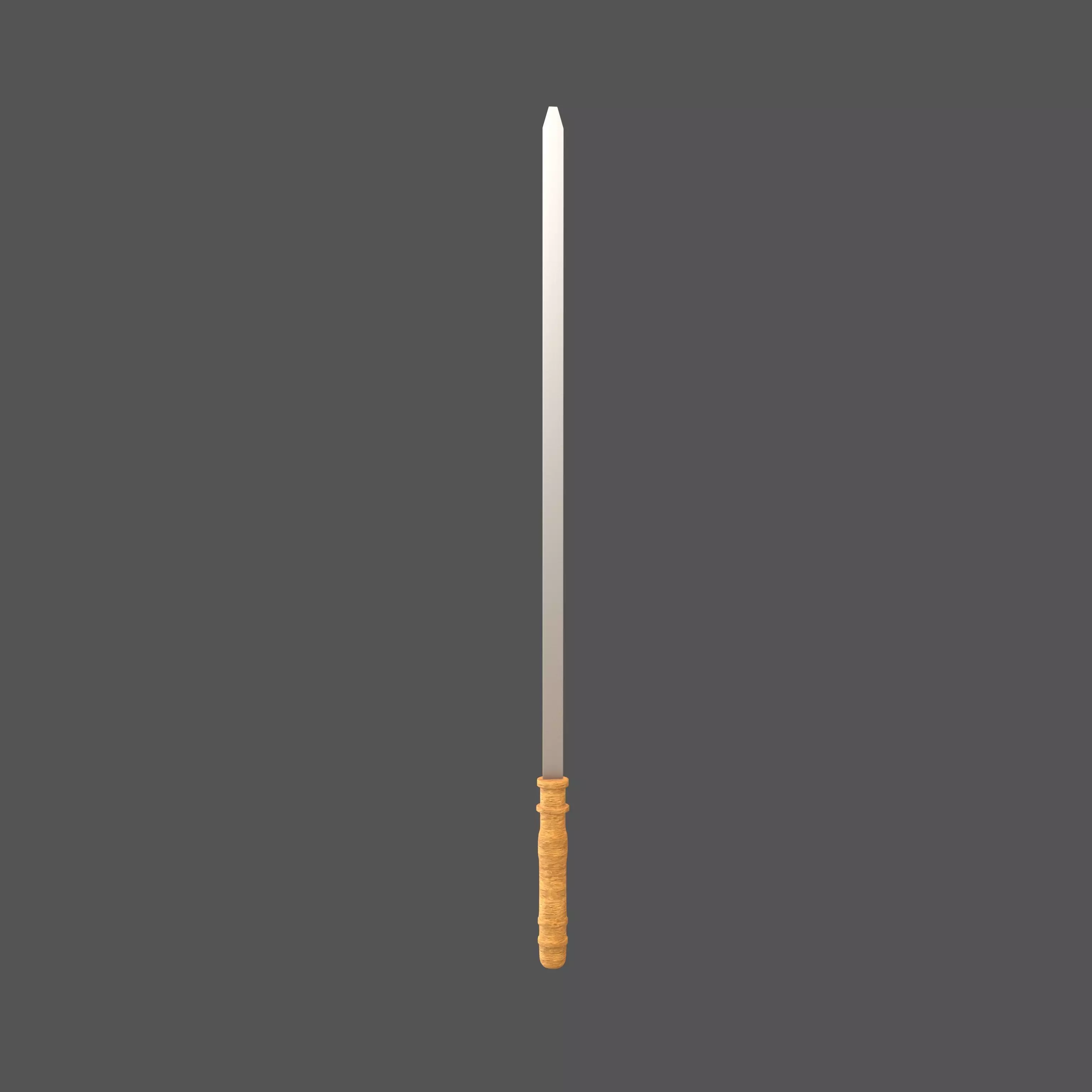 Barbecue Steel Needle v1 001 Low-poly 3D model_0