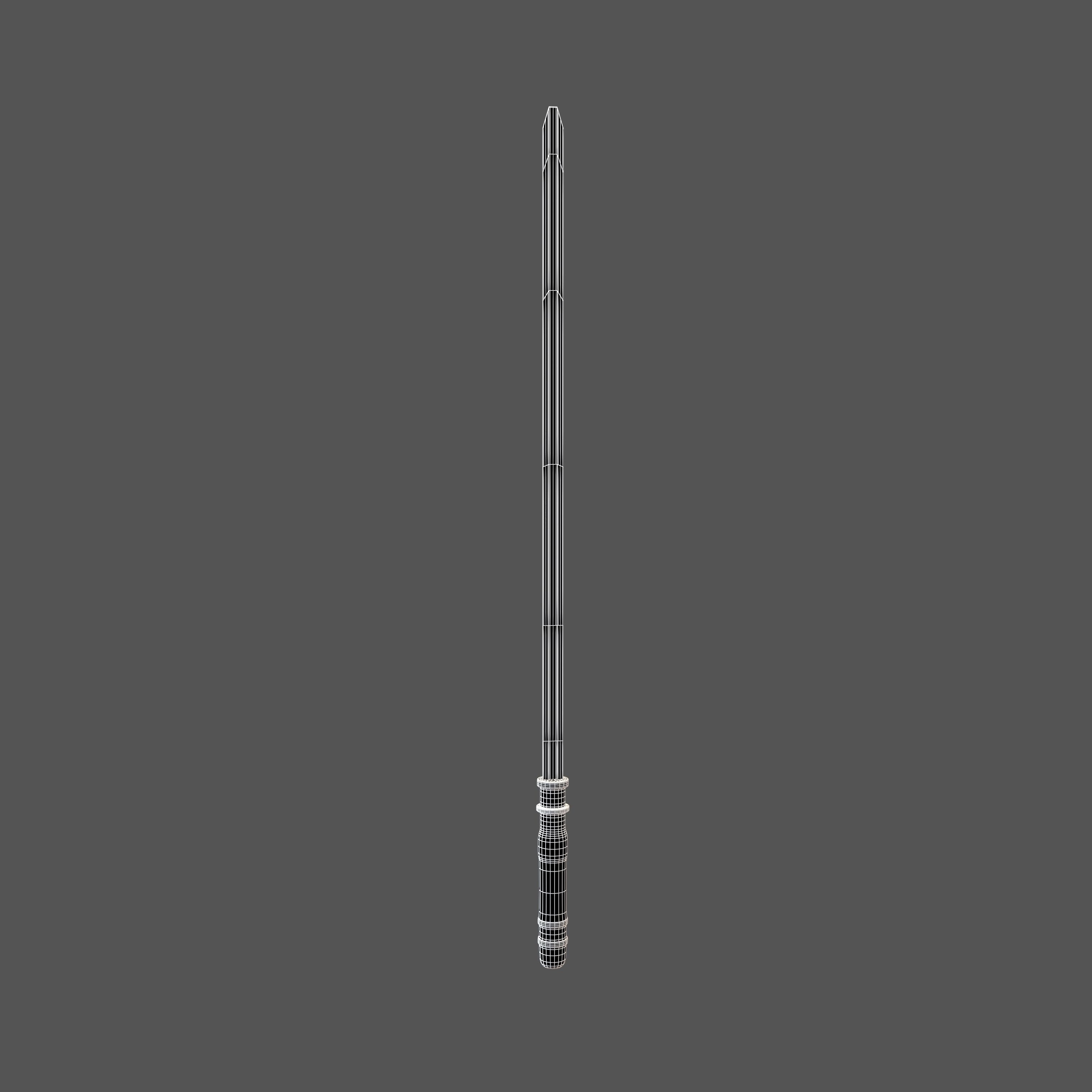 Barbecue Steel Needle v1 001 Low-poly 3D model_5