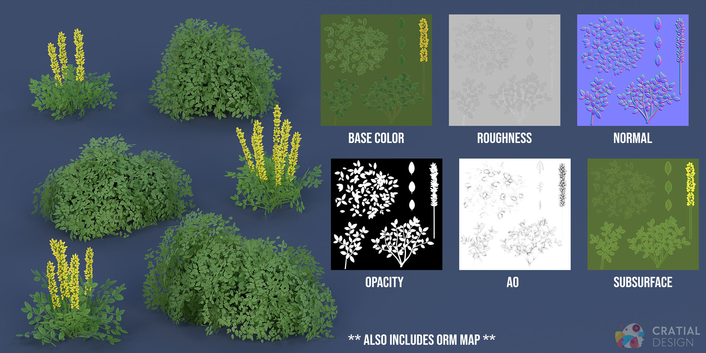 Stylized Pine Forest Nature Kit Low-poly 3D model_6