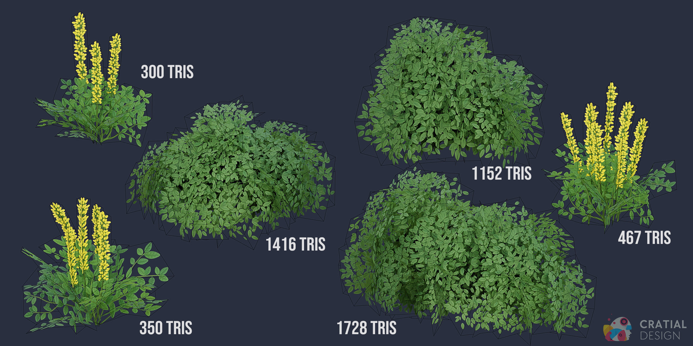 Stylized Pine Forest Nature Kit Low-poly 3D model_14