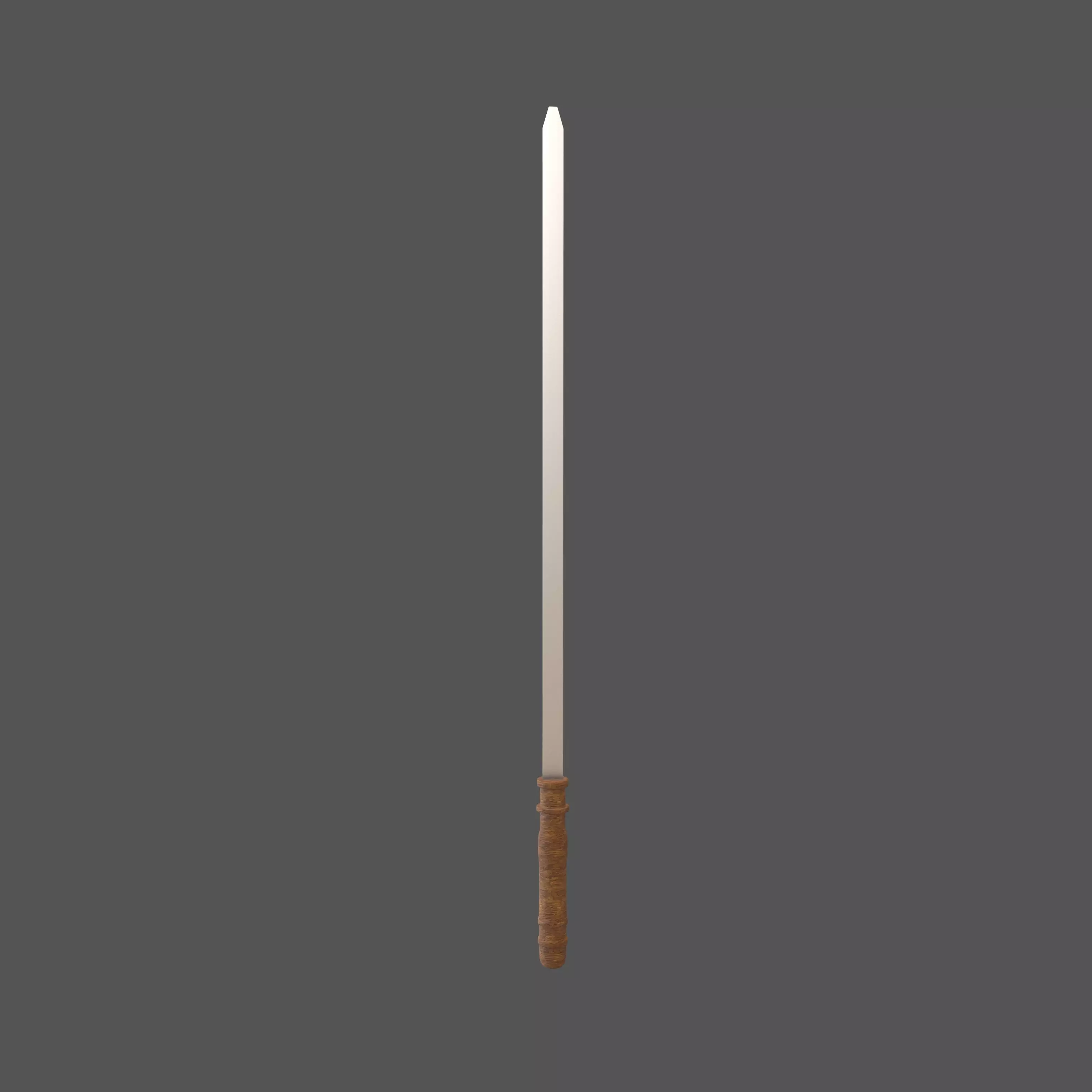 Barbecue Steel Needle v1 002 Low-poly 3D model
