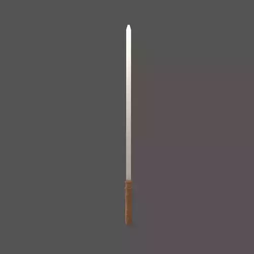 Barbecue Steel Needle v1 002 Low-poly 3D model