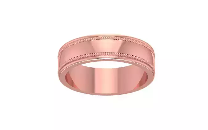 Plain Gold Women Wedding Band 3dm STL OBJ FBX Render Details