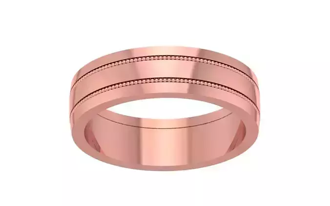 Plain Gold Women Wedding Band 3dm STL OBJ FBX Render Details