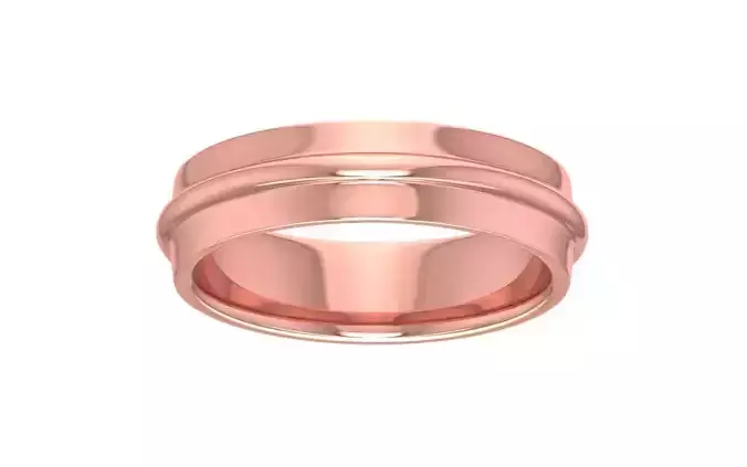 Plain Gold Women Wedding Band 3dm STL OBJ FBX Render Details