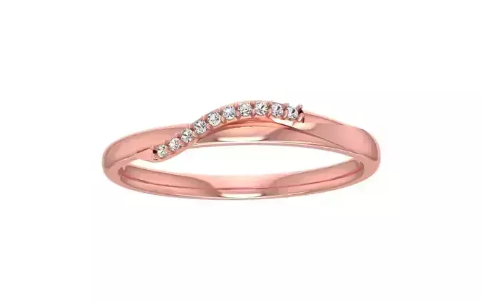 Round Diamond Wedding Band 3dm STL OBJ FBX Render Details