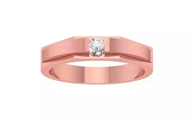 Tension Set Round Diamond Solitaire Wedding Band 3dm STL OBJ FBX