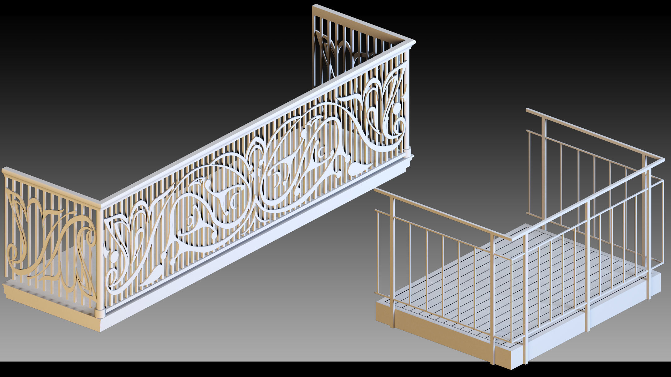 50 Fences- Vol 01- Kitbash- High detail 3d models 3D model_20