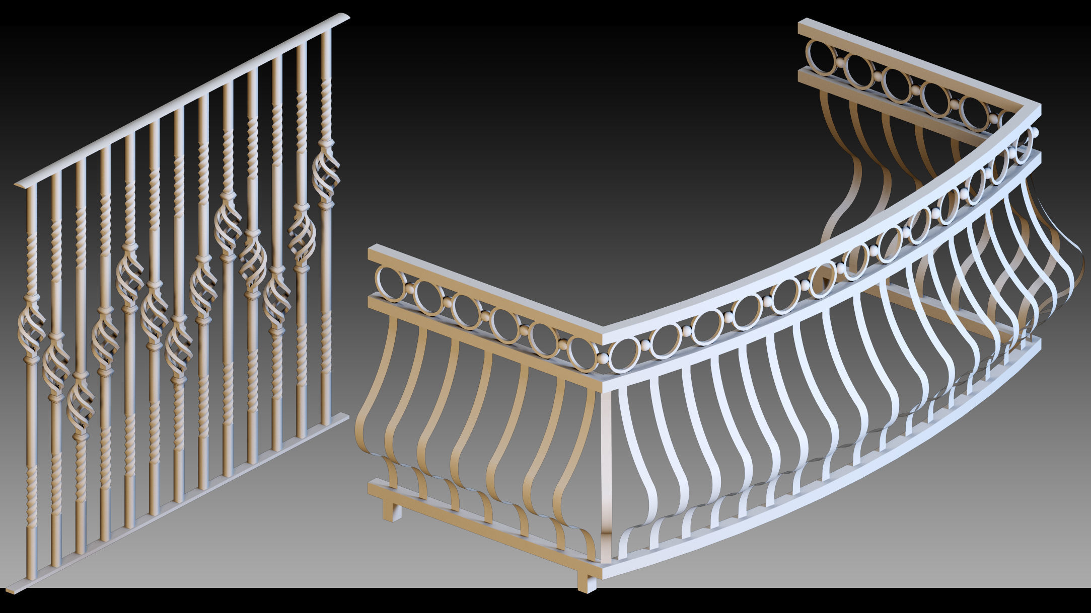 50 Fences- Vol 01- Kitbash- High detail 3d models 3D model_3