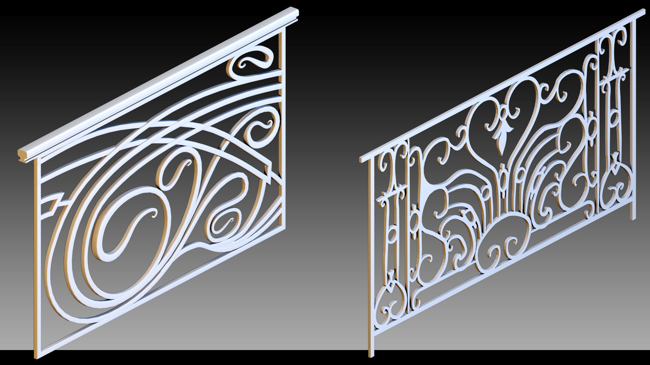 50 Fences- Vol 01- Kitbash- High detail 3d models 3D model_18