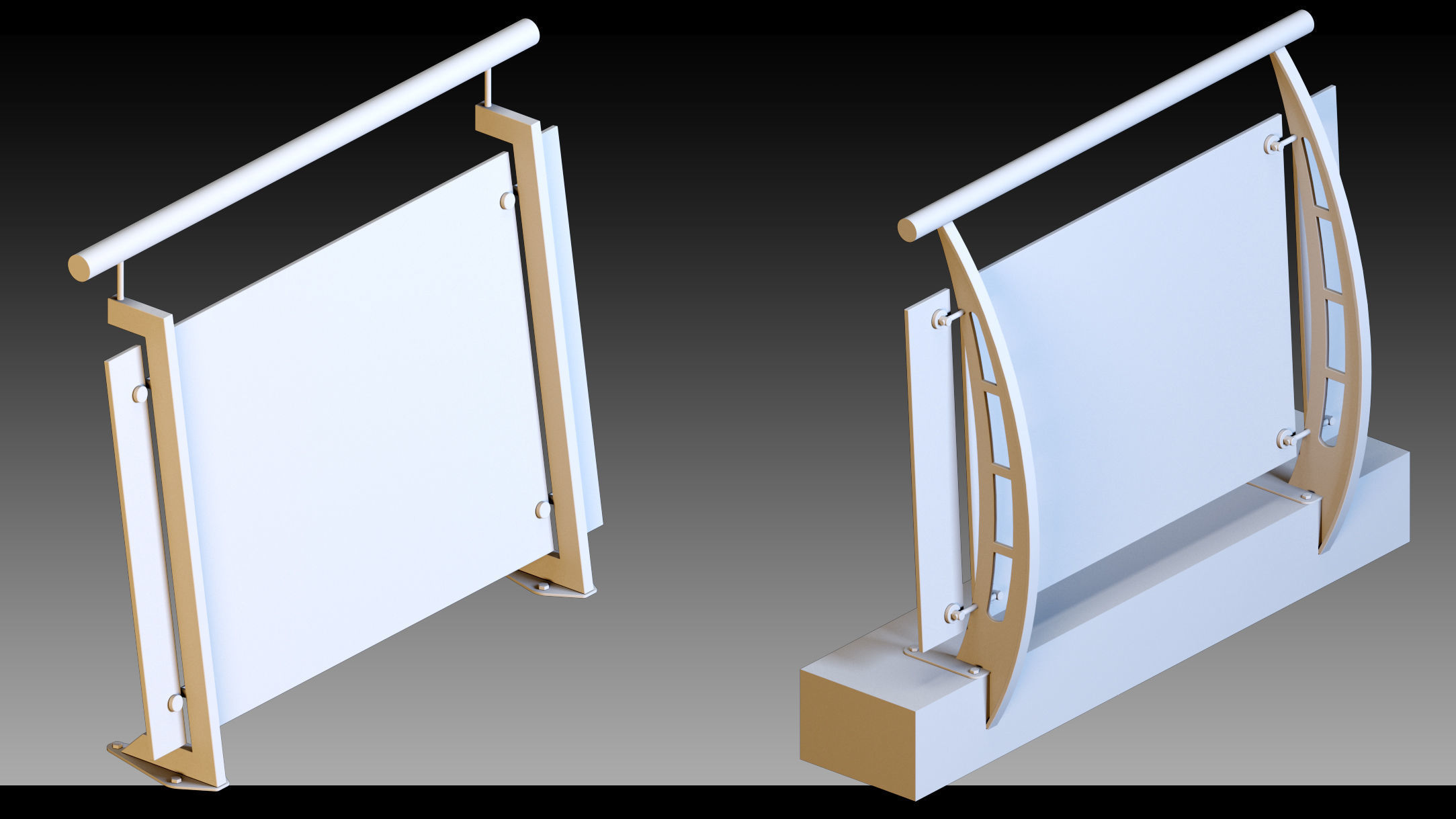 50 Fences- Vol 01- Kitbash- High detail 3d models 3D model_12