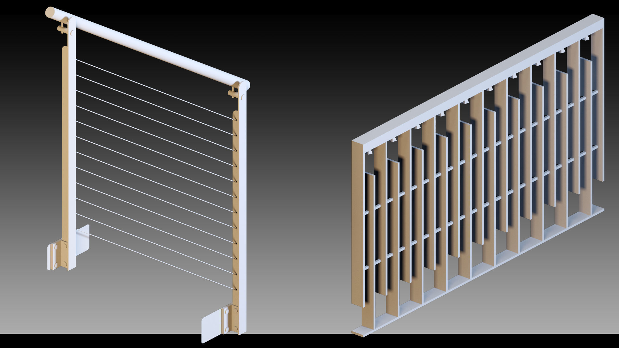 50 Fences- Vol 01- Kitbash- High detail 3d models 3D model_8