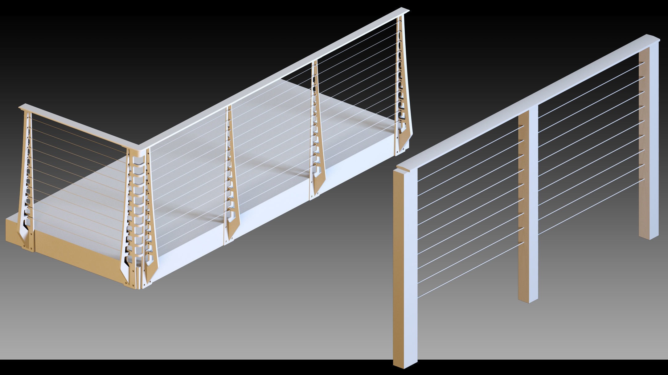 50 Fences- Vol 01- Kitbash- High detail 3d models 3D model_5