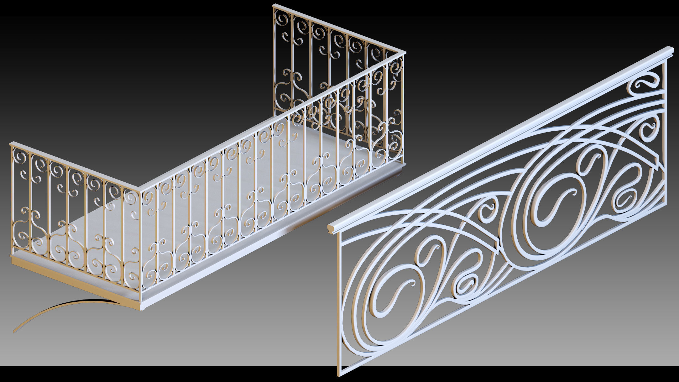 50 Fences- Vol 01- Kitbash- High detail 3d models 3D model_19