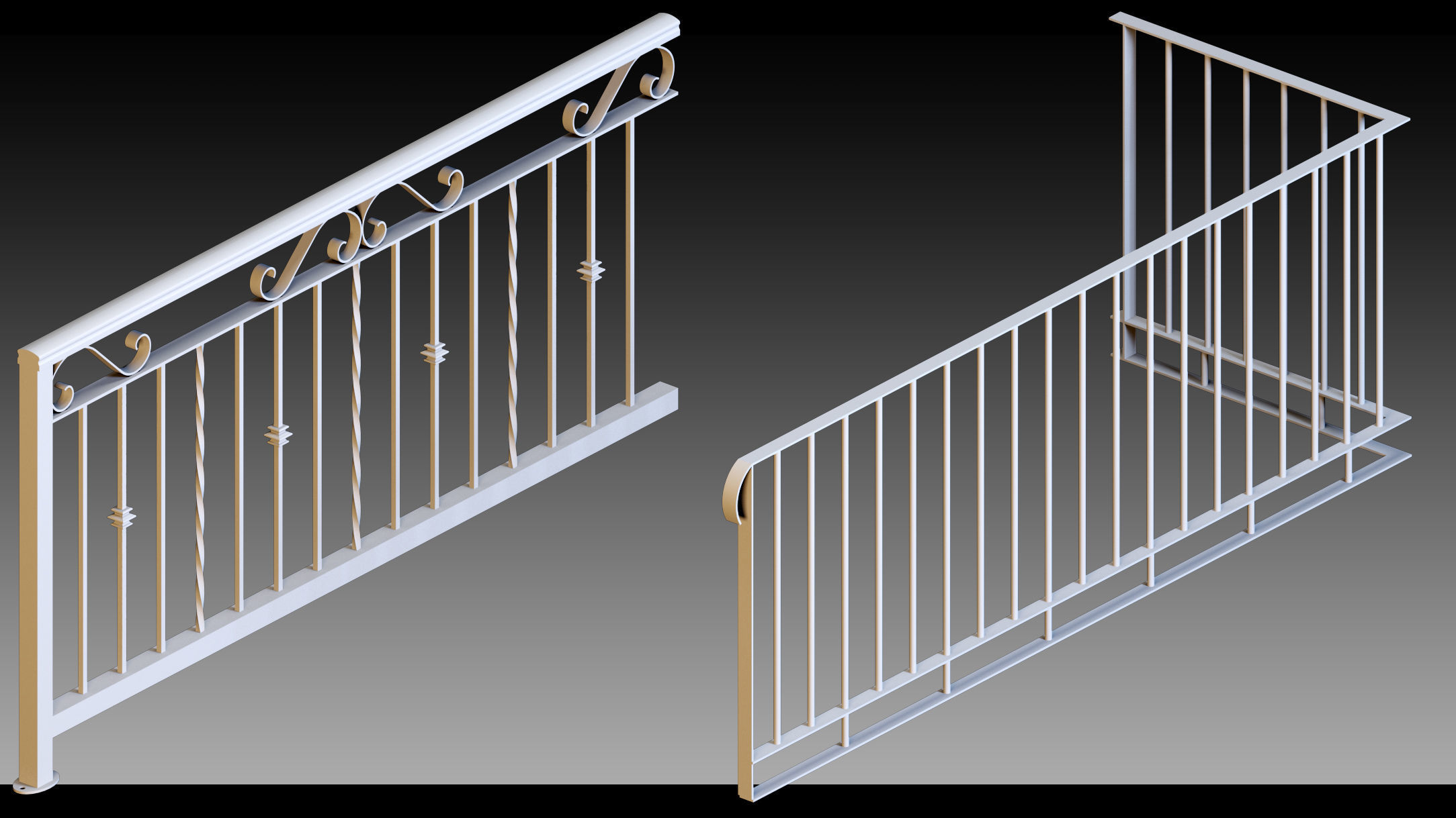 50 Fences- Vol 01- Kitbash- High detail 3d models 3D model_2