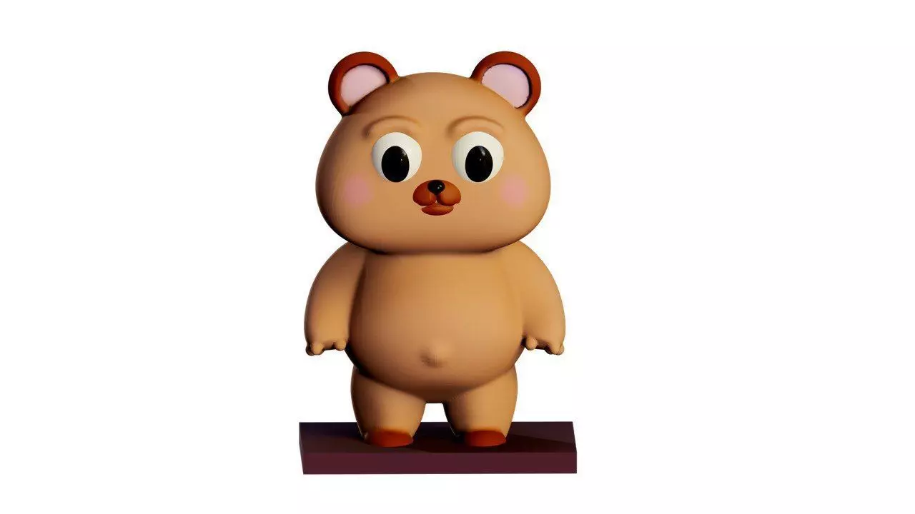 Teddy bear 3D model_0