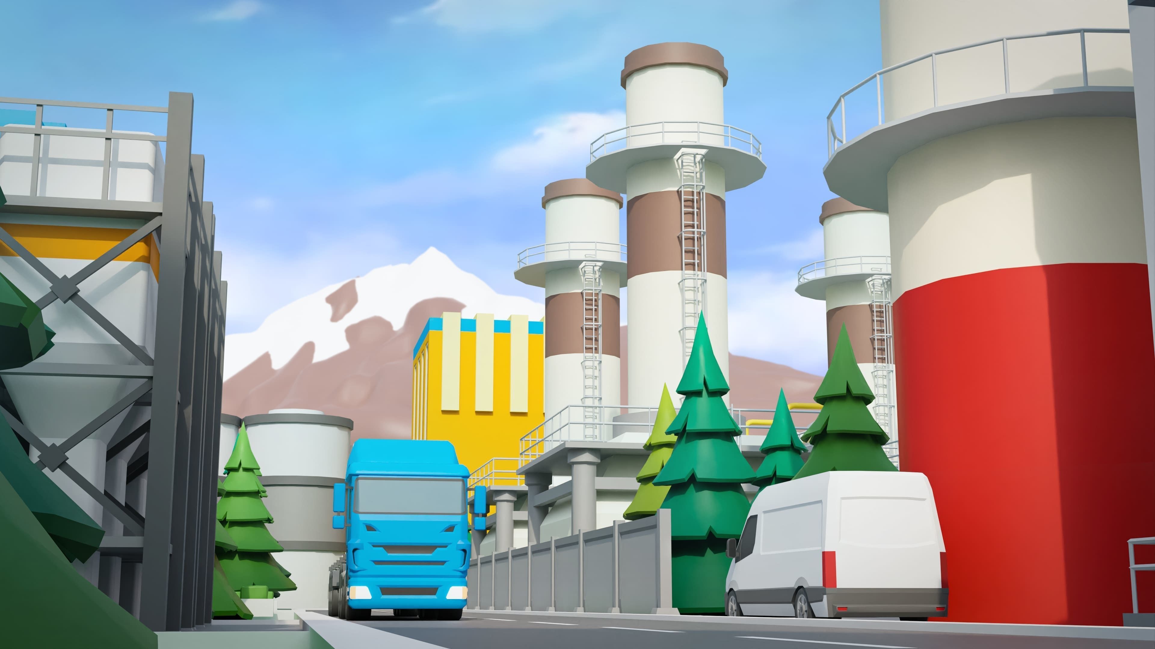 Factory Low-poly 3D model_35