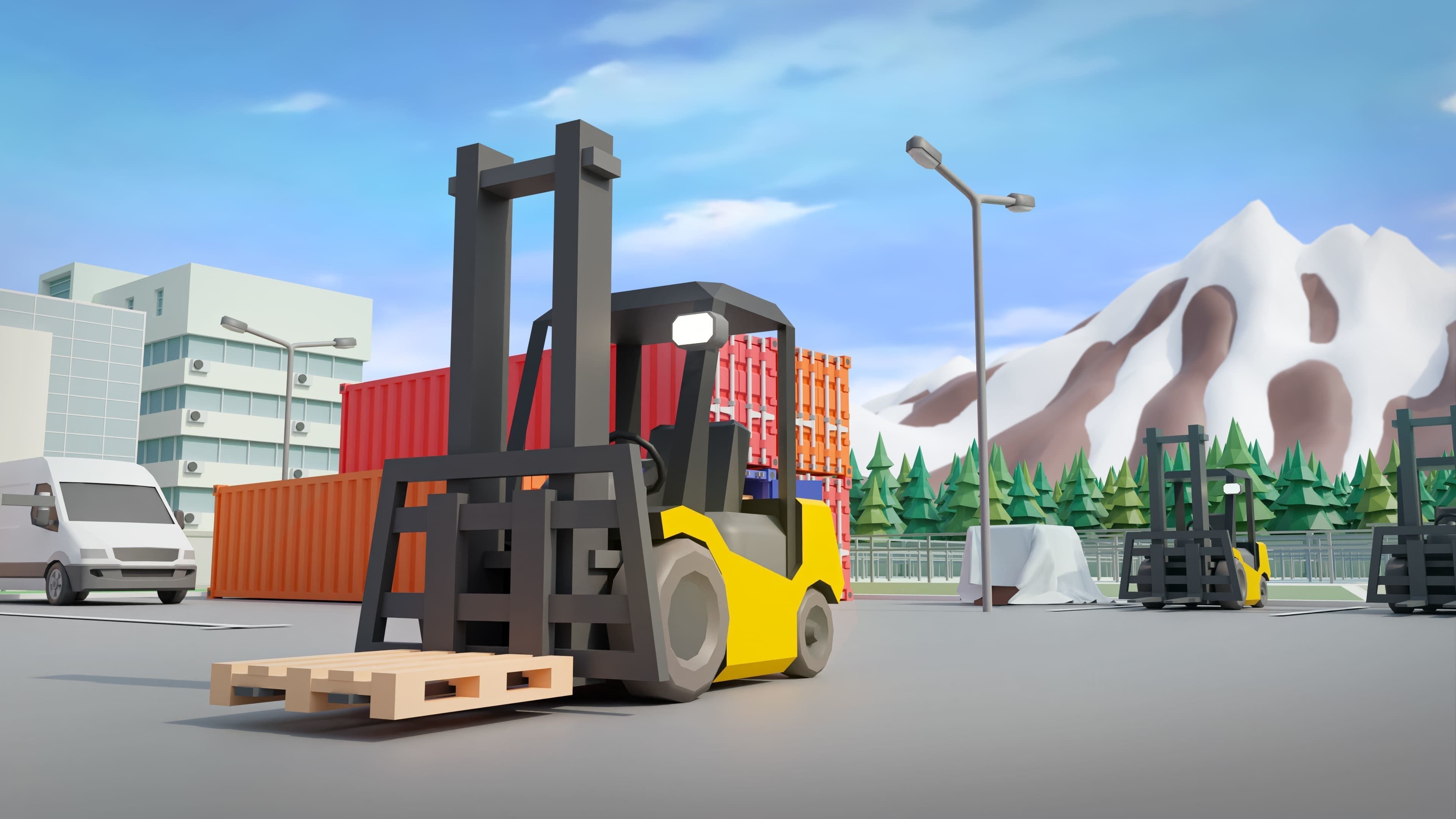 Factory Low-poly 3D model_24