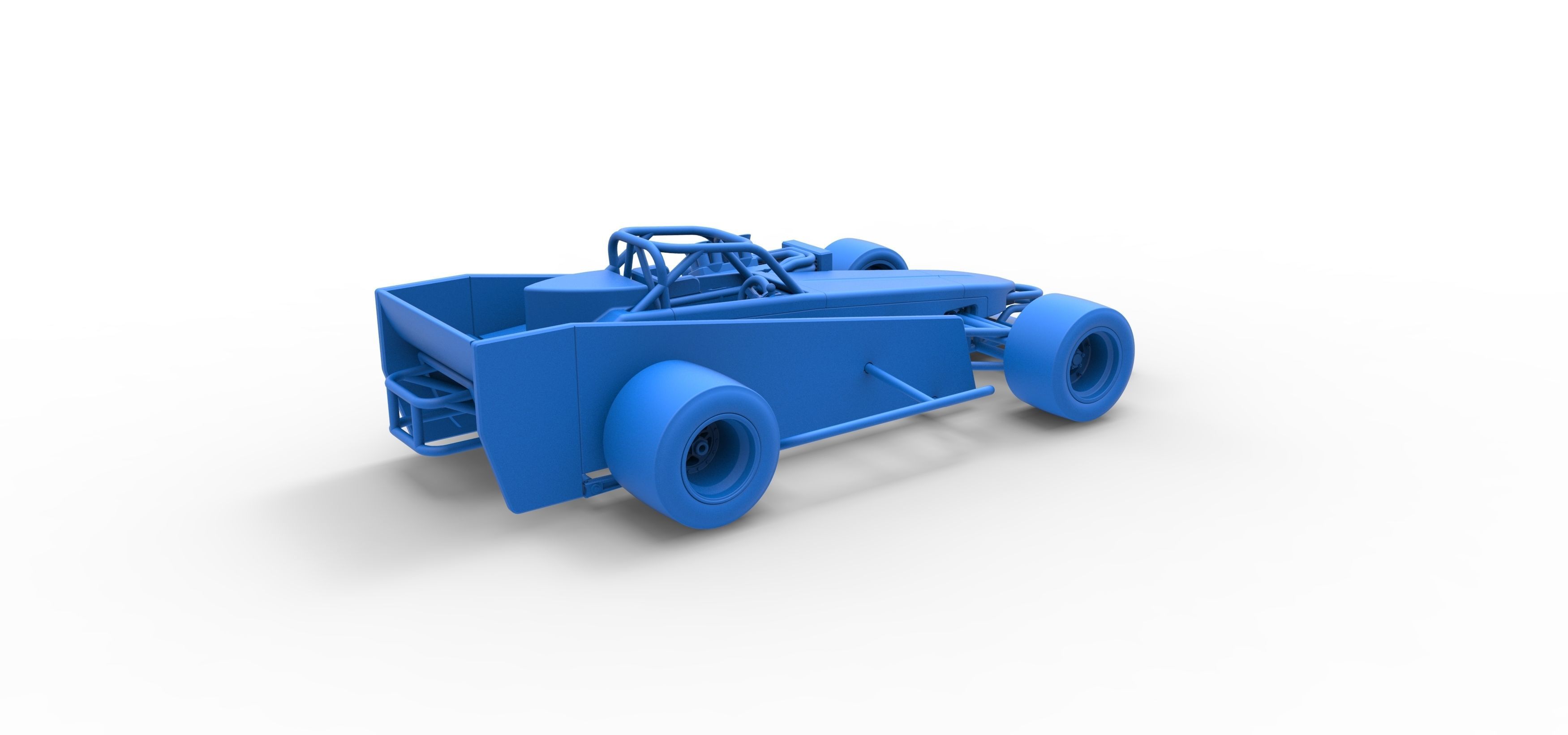 Supermodified front engine race car V3 Scale 1 to 25 3D print model_43