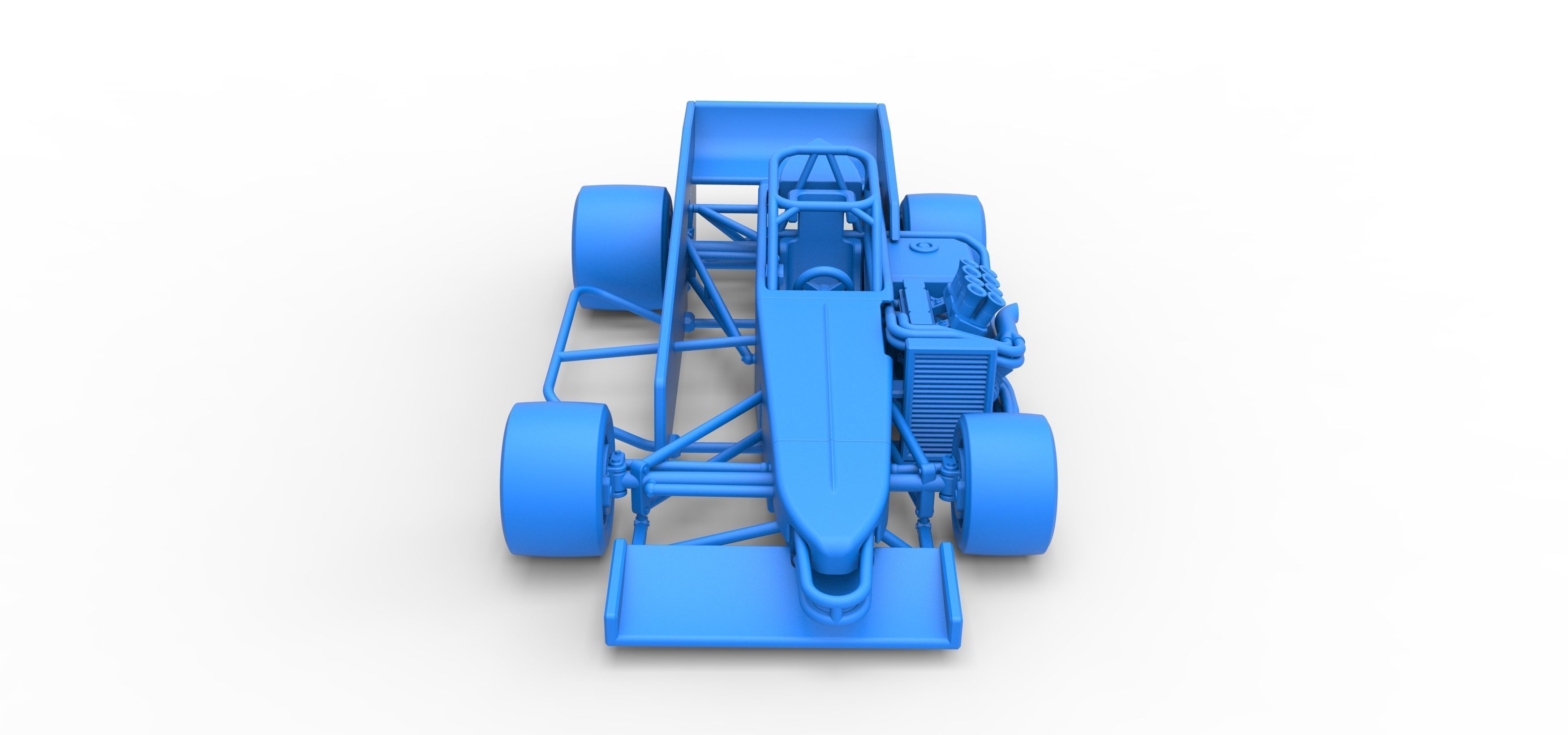Supermodified front engine race car V3 Scale 1 to 25 3D print model_33