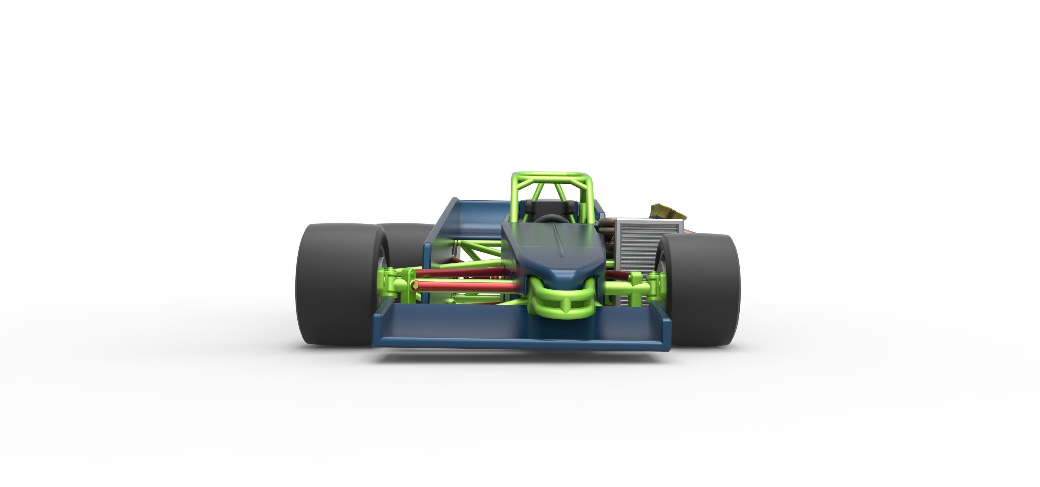 Supermodified front engine race car V3 Scale 1 to 25 3D print model_7