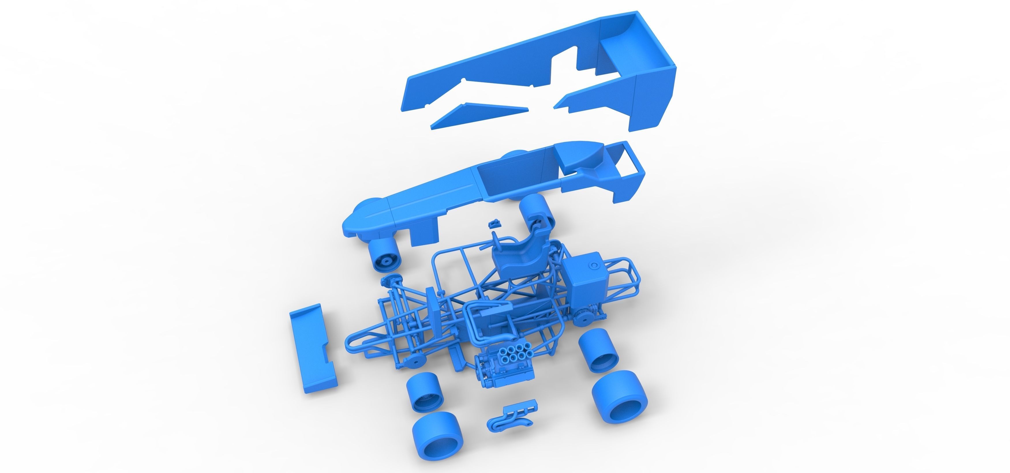 Supermodified front engine race car V3 Scale 1 to 25 3D print model_53