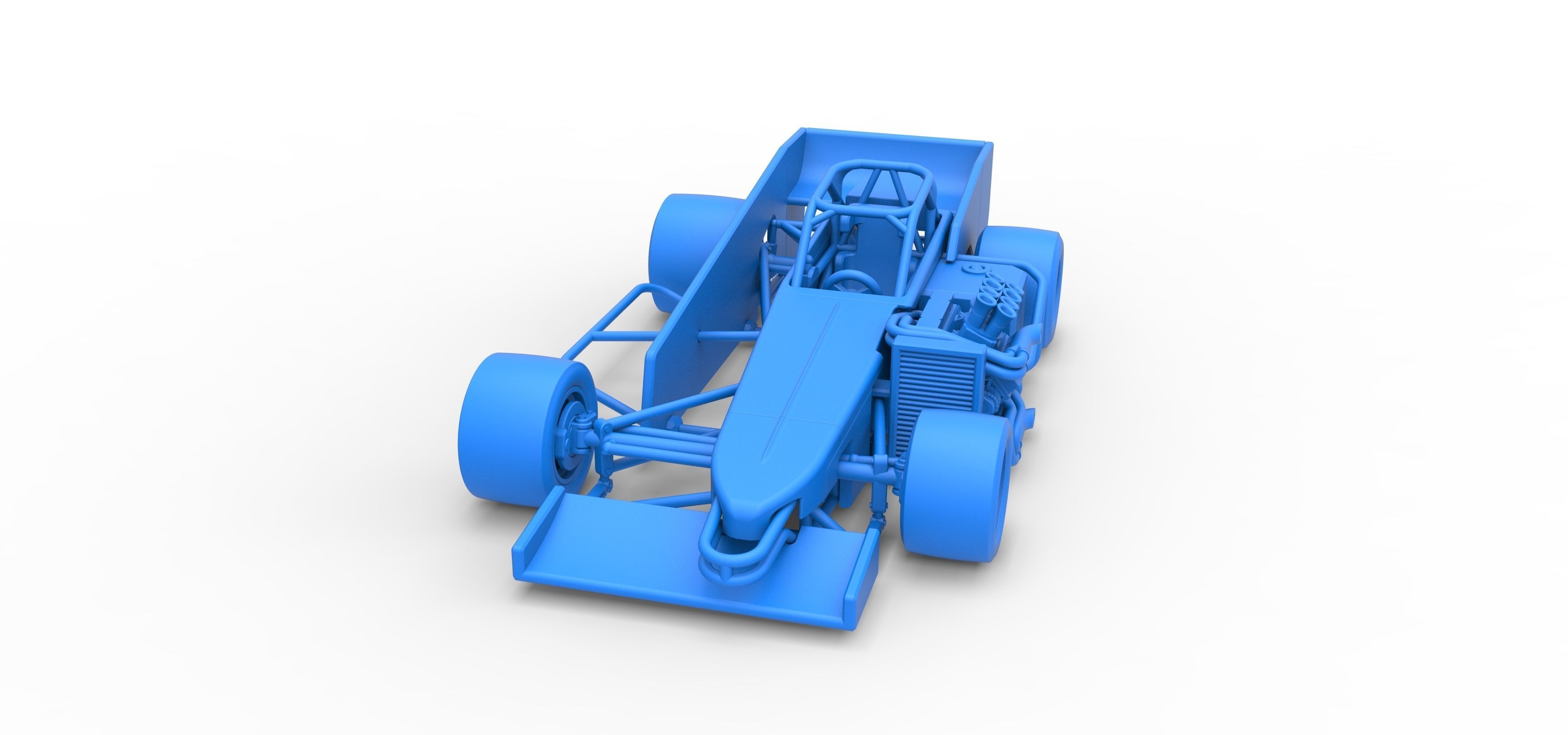 Supermodified front engine race car V3 Scale 1 to 25 3D print model_30
