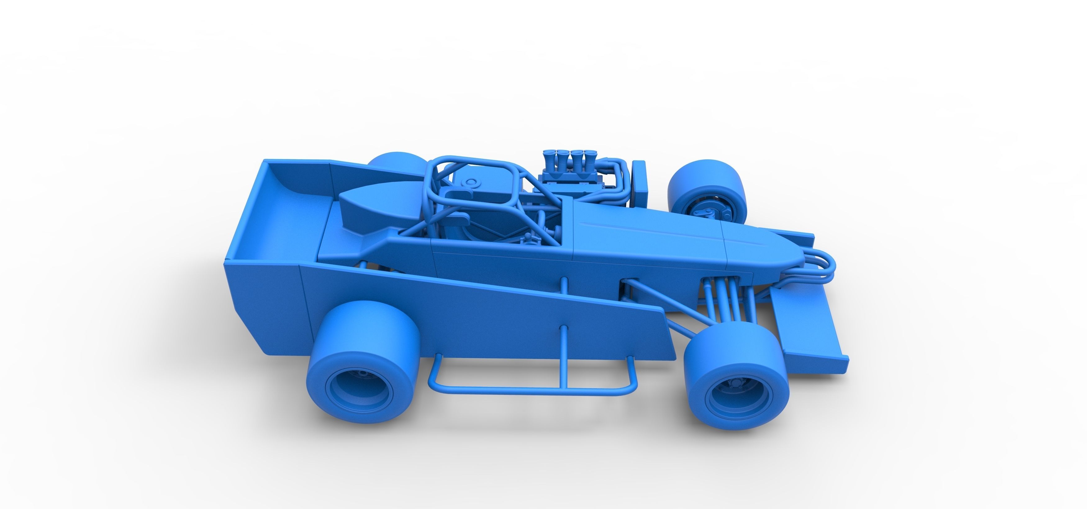Supermodified front engine race car V3 Scale 1 to 25 3D print model_47