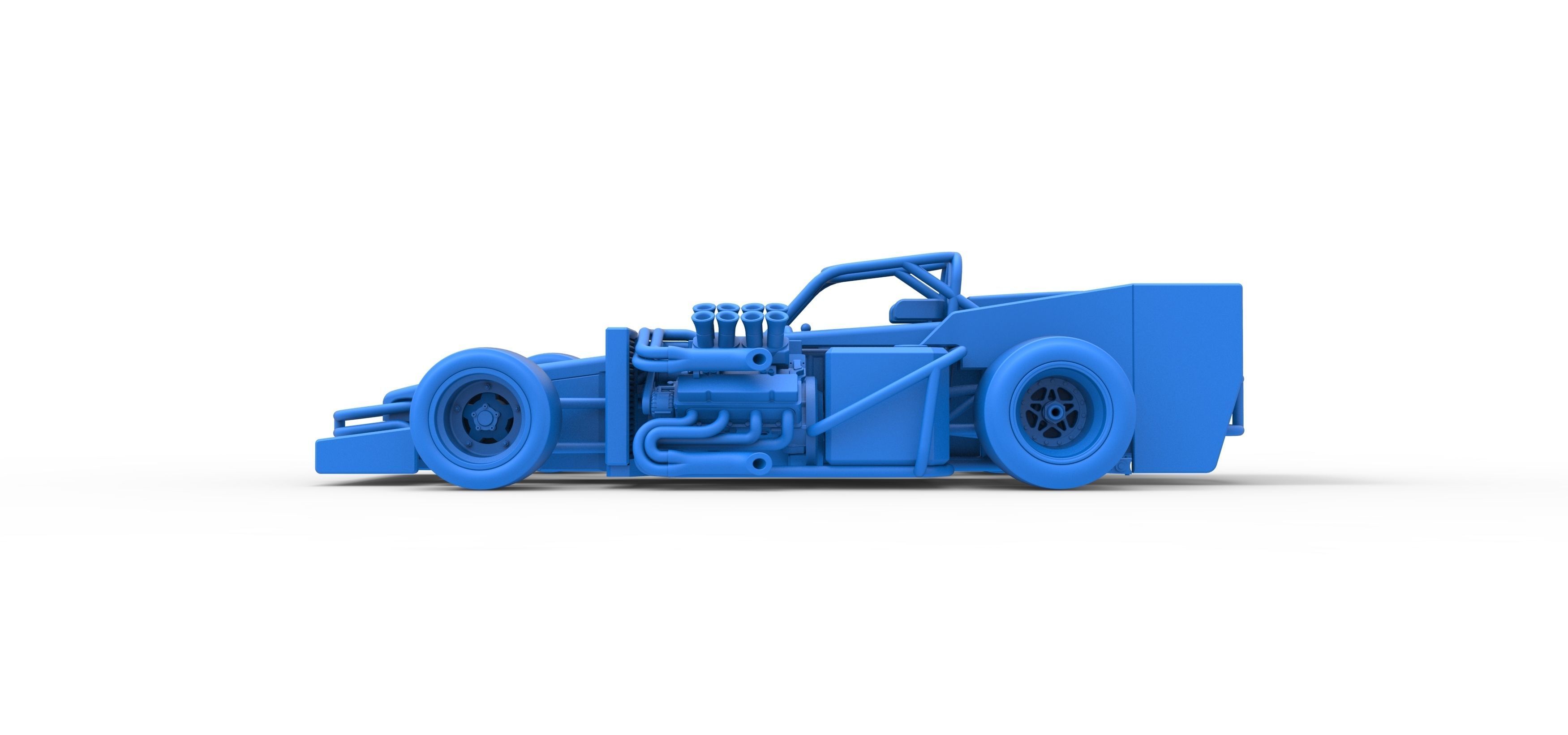 Supermodified front engine race car V3 Scale 1 to 25 3D print model_34