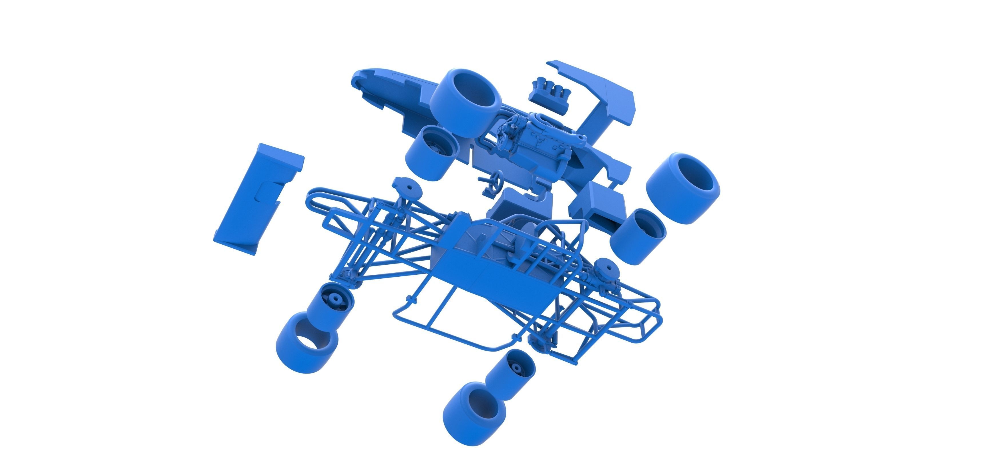 Supermodified front engine race car V3 Scale 1 to 25 3D print model_54