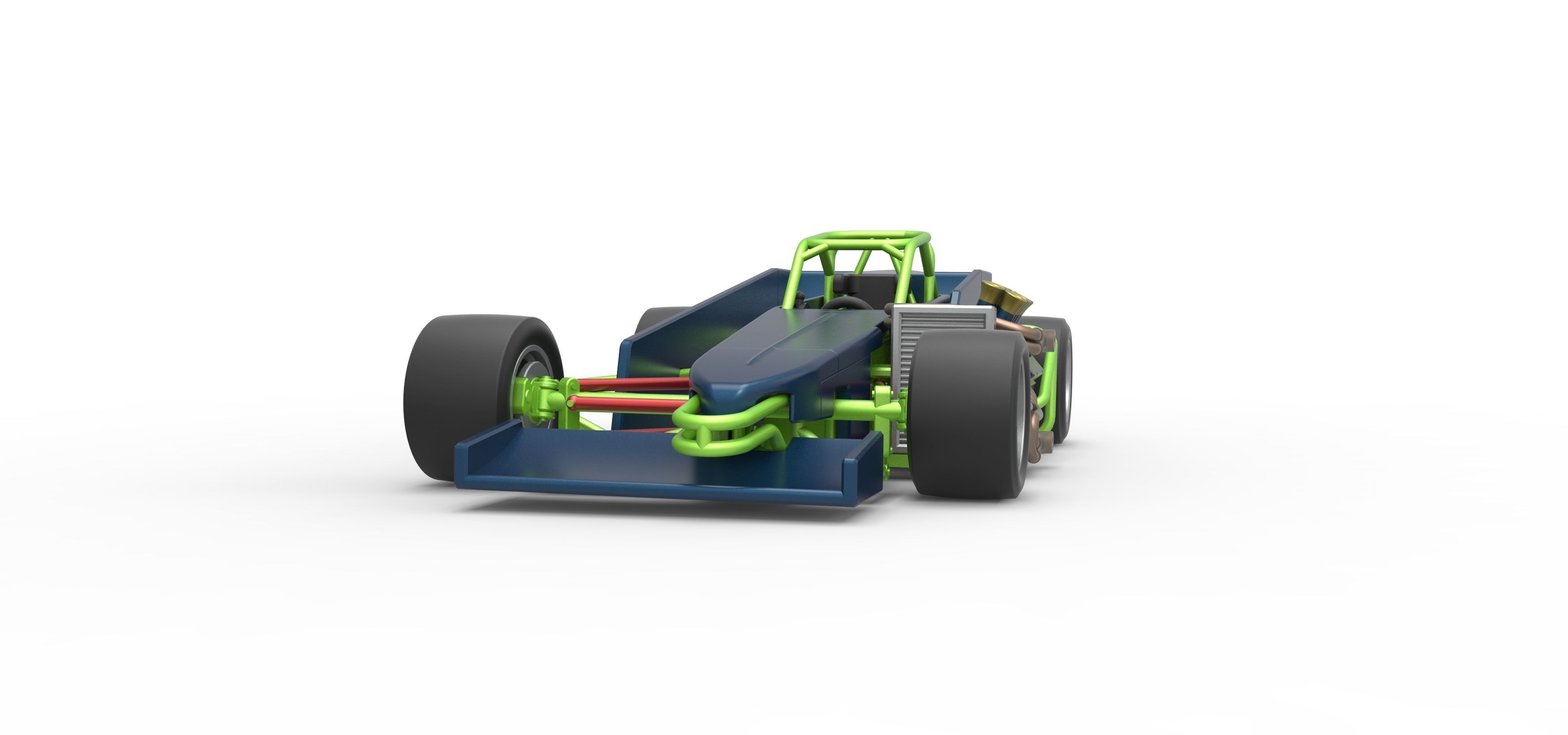 Supermodified front engine race car V3 Scale 1 to 25 3D print model_6