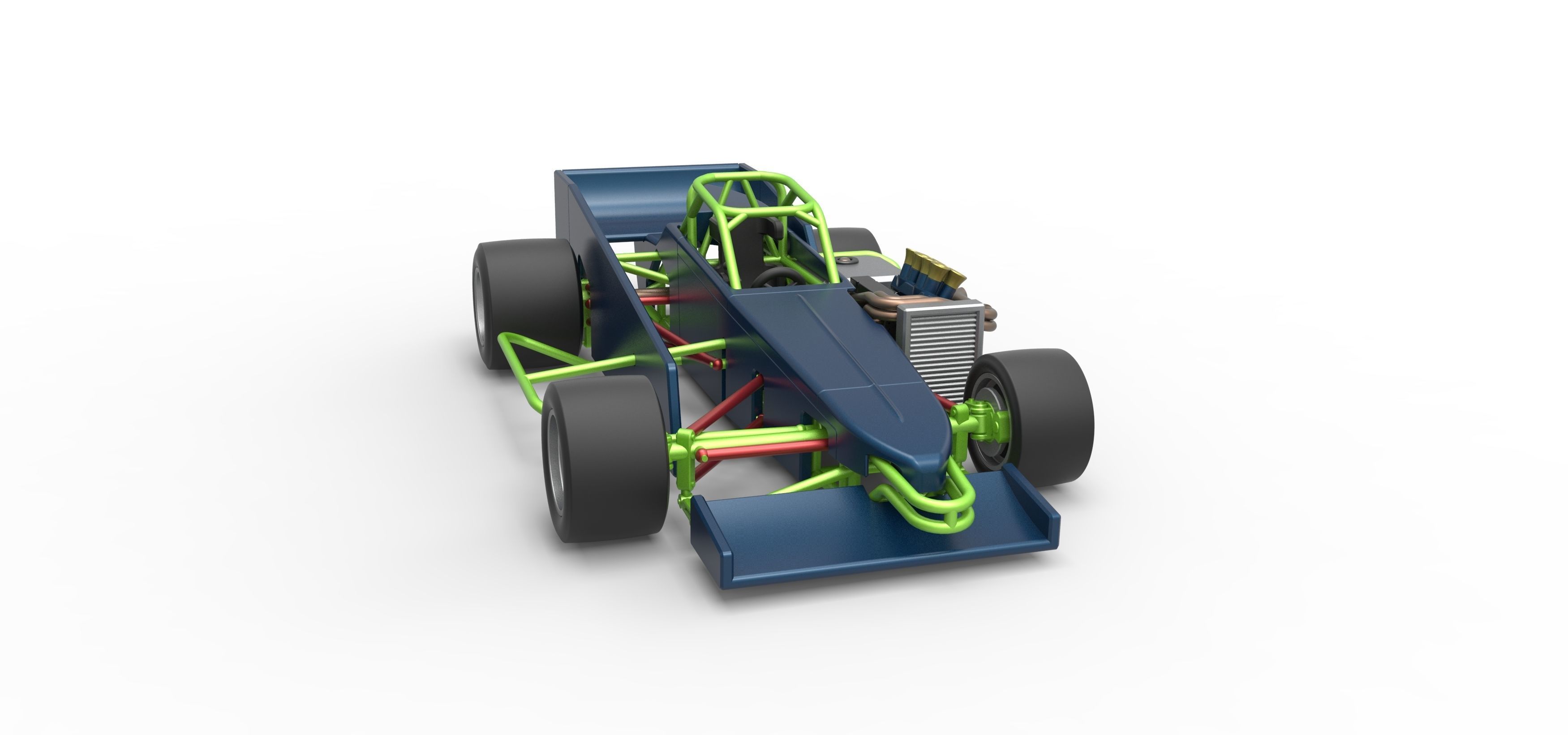 Supermodified front engine race car V3 Scale 1 to 25 3D print model_24