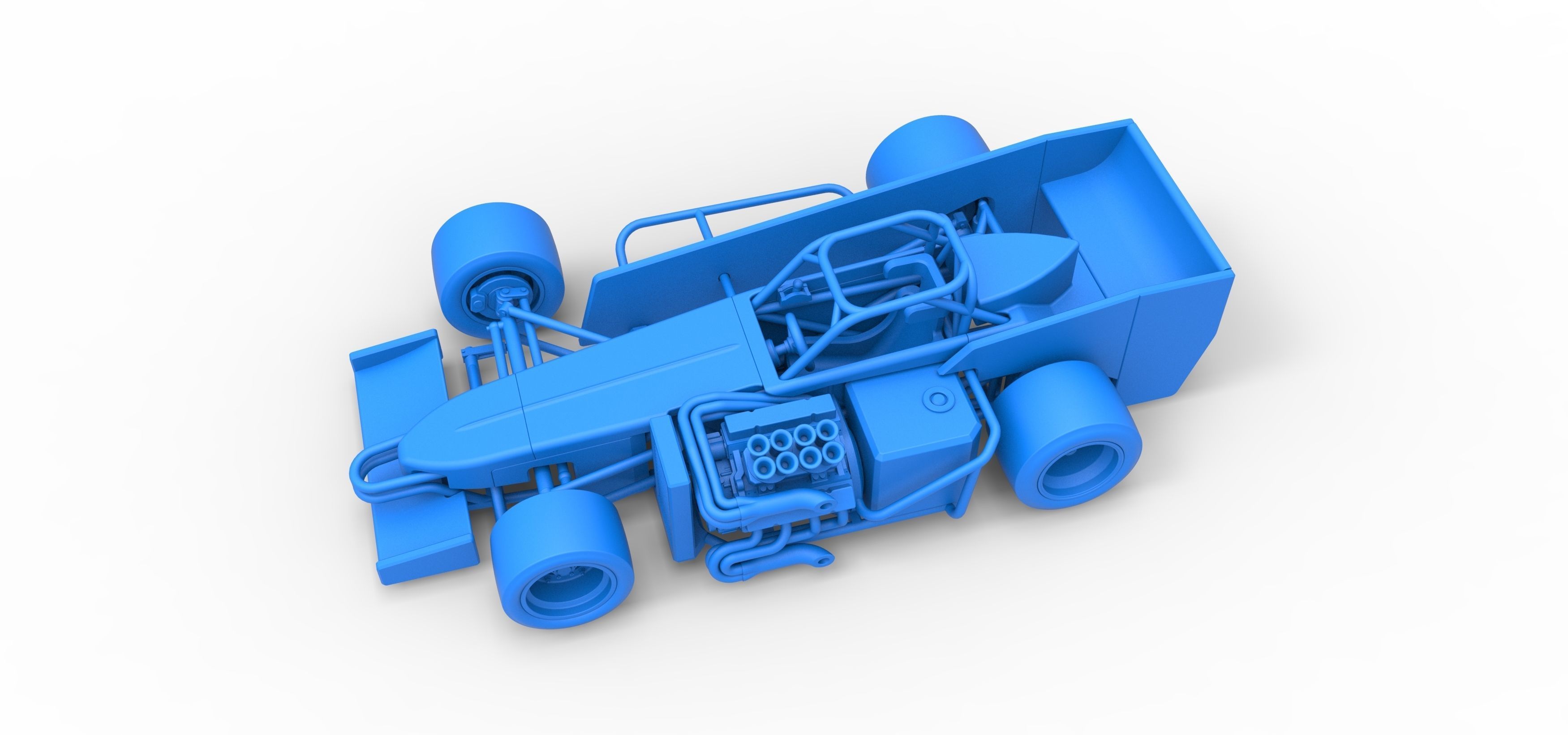 Supermodified front engine race car V3 Scale 1 to 25 3D print model_29
