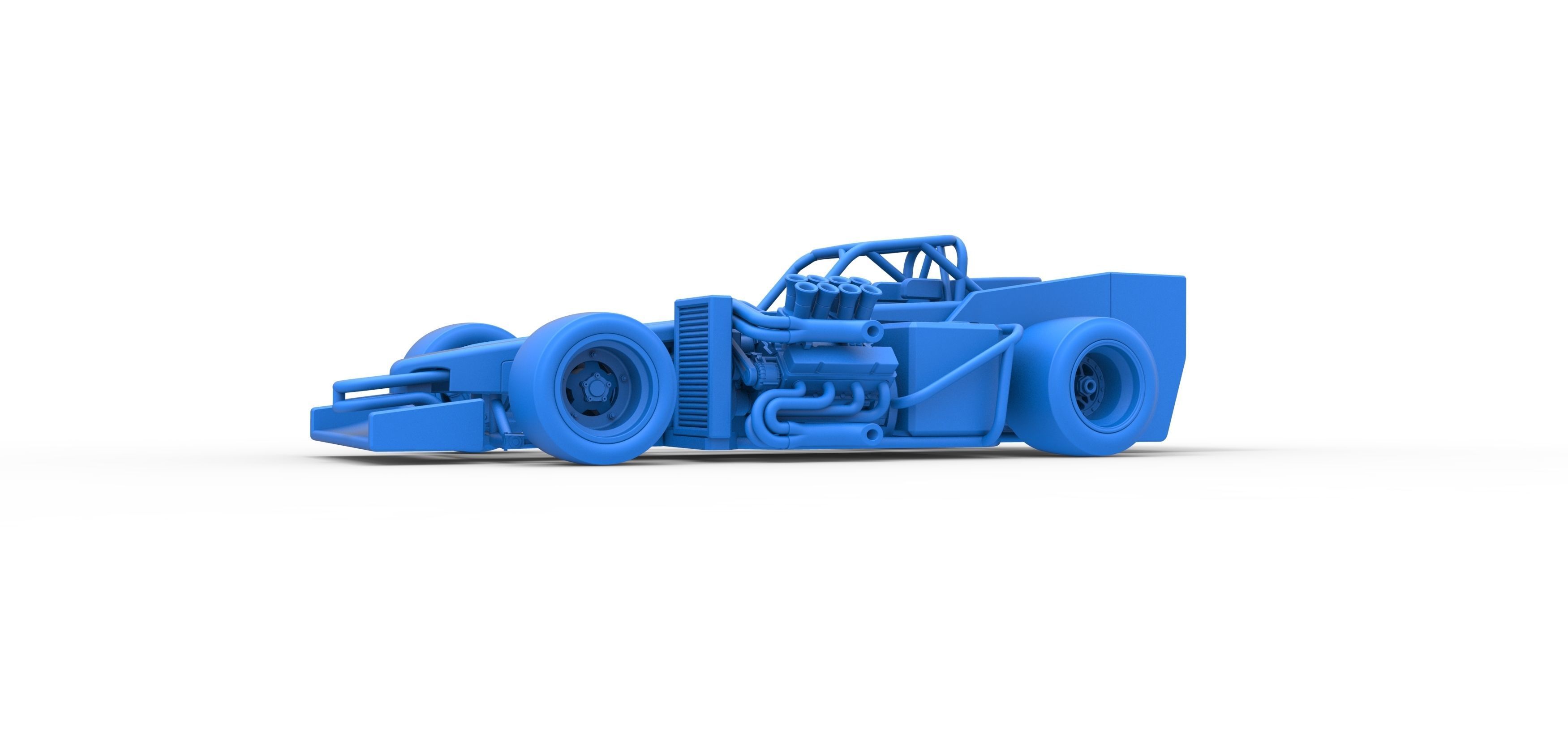 Supermodified front engine race car V3 Scale 1 to 25 3D print model_27