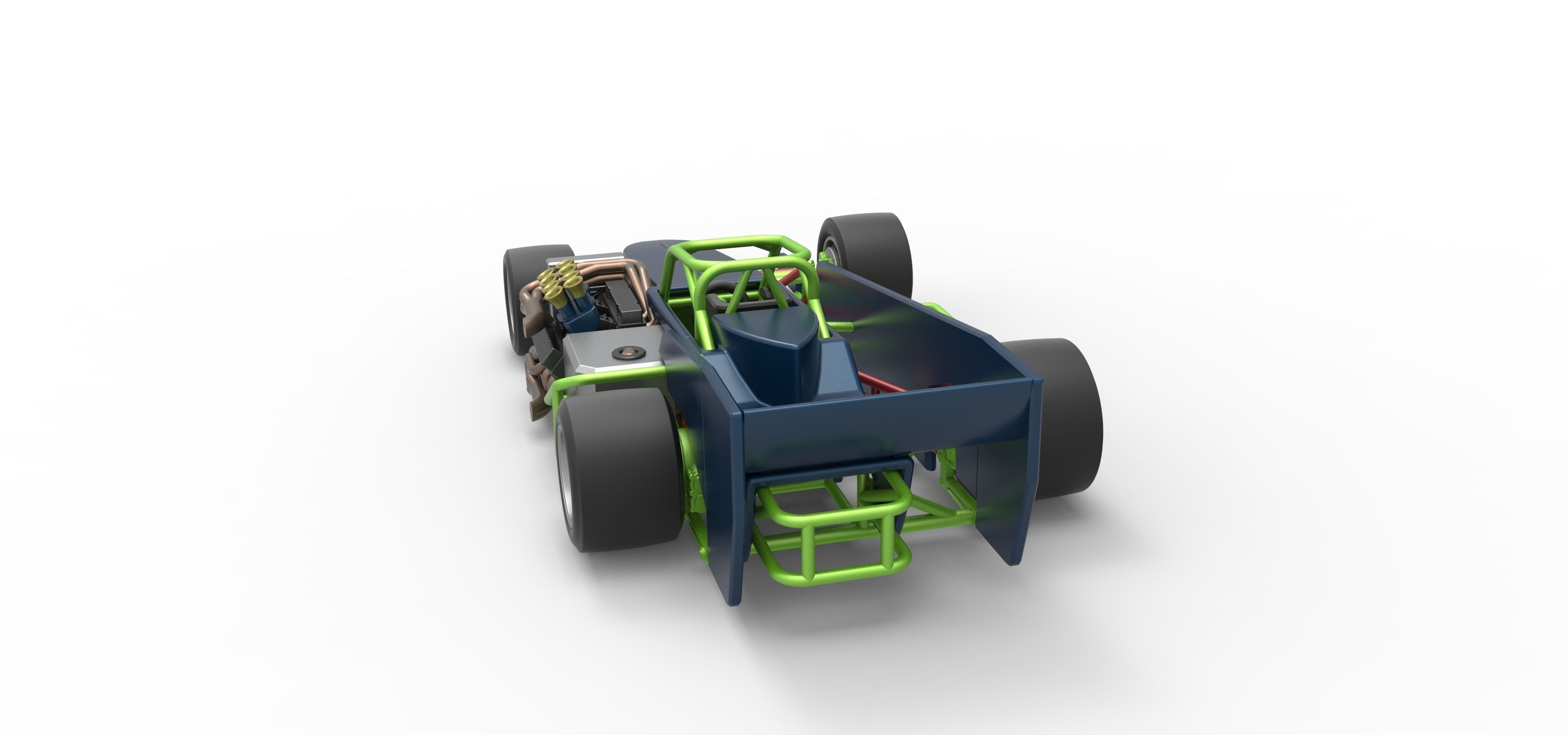 Supermodified front engine race car V3 Scale 1 to 25 3D print model_14