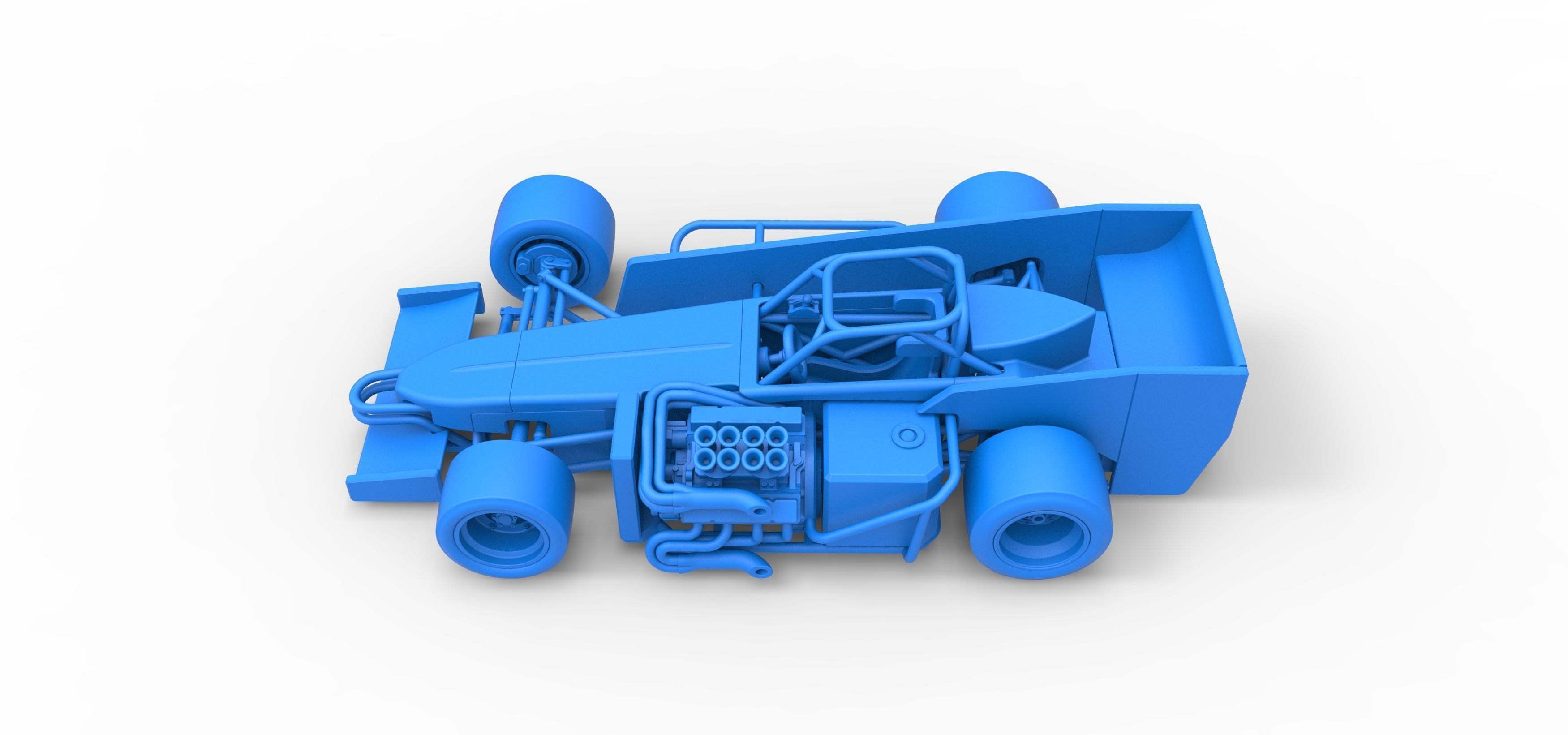 Supermodified front engine race car V3 Scale 1 to 25 3D print model_35