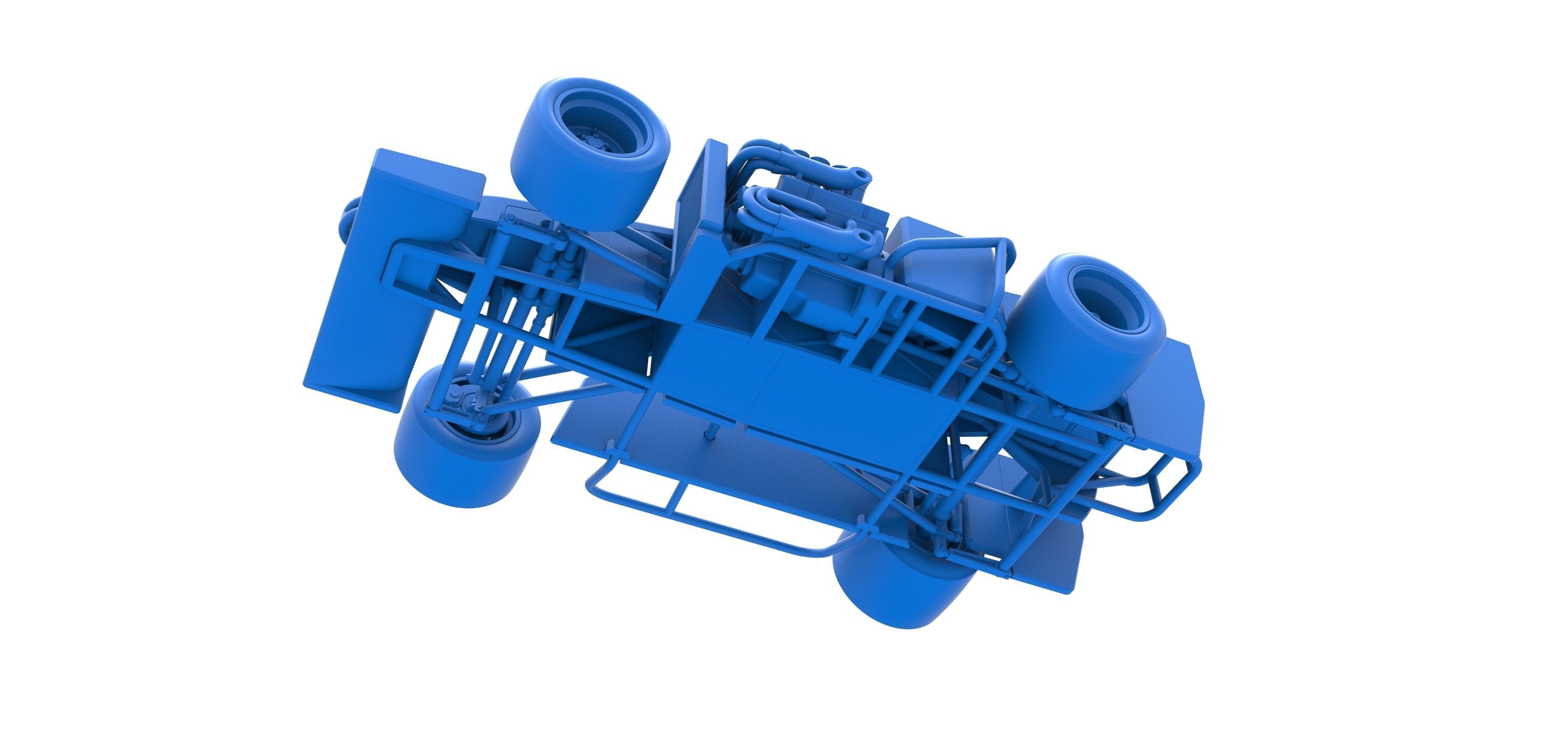 Supermodified front engine race car V3 Scale 1 to 25 3D print model_28