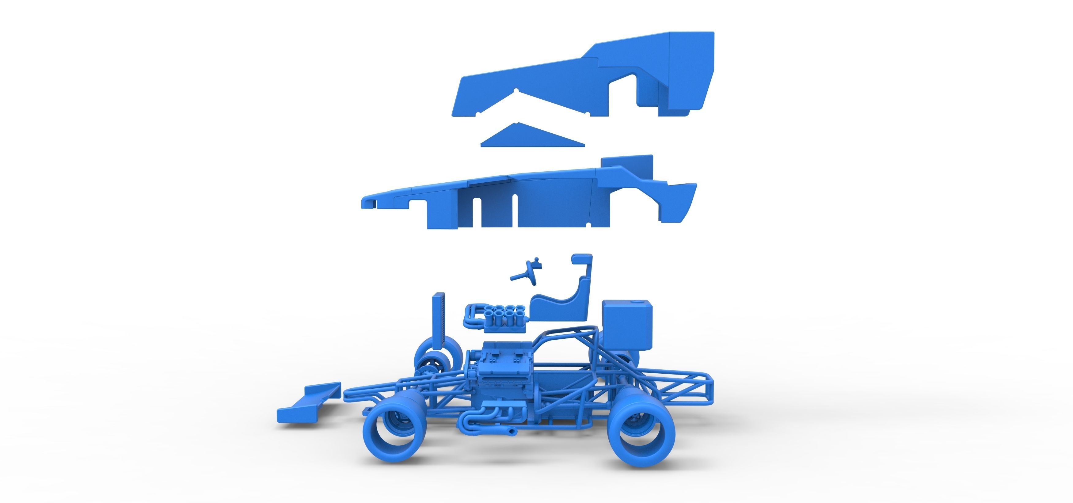 Supermodified front engine race car V3 Scale 1 to 25 3D print model_56