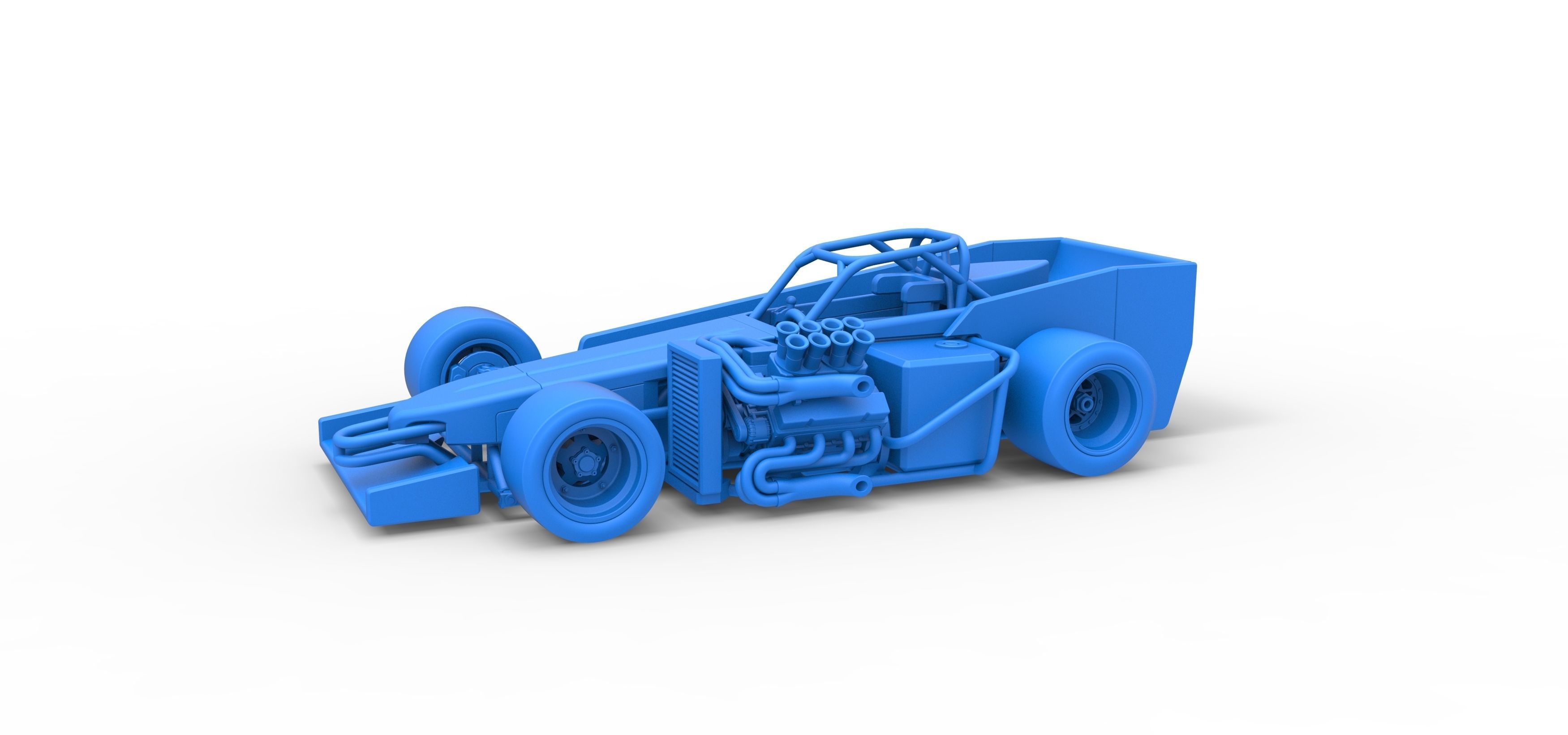 Supermodified front engine race car V3 Scale 1 to 25 3D print model_26